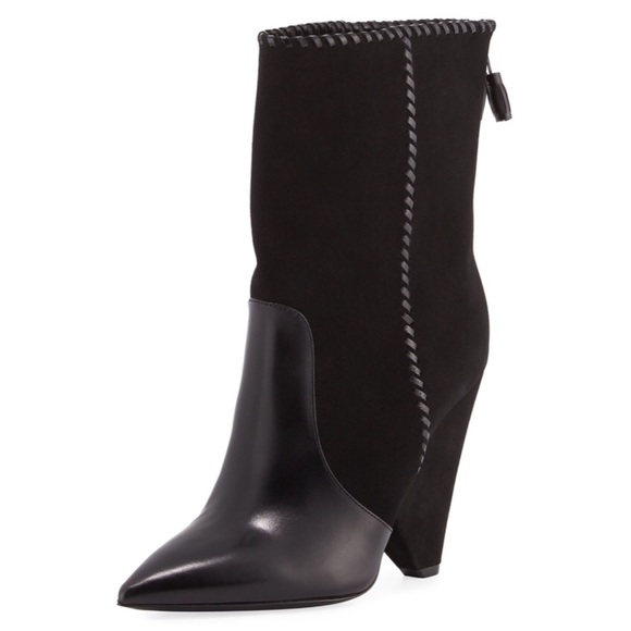 Saint Laurent Shoes - SOLD❌Saint Laurent Niki Mixed Leather Mid Calf Boots